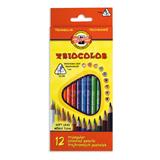 KOH-I-NOOR Trojhranné pastelové ceruzky TRICOLOR 12ks