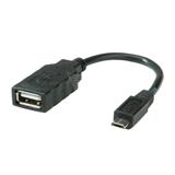 GEMBIRD Kabel USB OTG AF/Micro BM 15cm (A-OTG-AFBM-001)