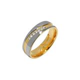 SILVEGO Snubní ocelový prsten pro ženy MARIAGE RRC2050-Z 61 mm