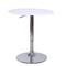 KONDELA Barový stôl, s nastaviteľnou výškou, chróm/biela, BRANY -