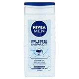 NIVEA for Men Pure Impact, sprchový gél s osviežujúcou mužnou vôňou a hydratačnými mikročiastočkami 250 ml