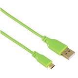 HAMA prepojovací USB A(M) - micro B 0.75m zelená