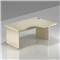 DN Kancelársky rohový stôl pravý Expres, drevená podnož, 140x70 / 100x76 cm BKA18 12