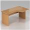 DN Kancelársky rohový stôl pravý Expres, drevená podnož, 160x70 / 100x76 cm BKA20 11