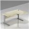 DN Kancelársky stôl rohový pravý Expres, kovová podnož, 140x70 / 100x76 cm BPR18 12