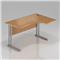 DN Kancelársky stôl rohový pravý Expres, kovová podnož, 160x70 / 100x76 cm BPR20 11