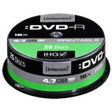 INTENSO DVD-R cake box 25|4,7|16x| printable Extra Fine Matt Fullface]