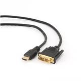 GEMBIRD HDMI - DVI male-male kábel (pozlátené konektory 18+1), 0.5m