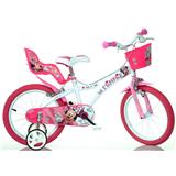 Bicykel DINO BIKES - 16" 616NN Minnie so sedačkou pre bábiku a košíkom
