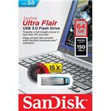 Usb flash disk SANDISK Ultra Flair 64 GB tropická modrá SDCZ73-064G-G46B