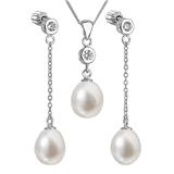 EVOLUTION GROUP Strieborná perlová sada so zirkónmi 29005.1 AAA biela striebro 925/1000