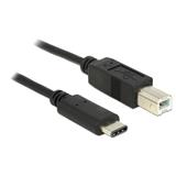 DELOCK Cable USB Type-C 2.0 male > 2.0 Type-B 2m black 83330