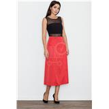 Dámska sukňa FIGL Veľká červená skladaná sukňa M554 Veľkosť: L