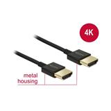 DELOCK Cable High Speed HDMI with Ethernet A male > 3D 4K 1m Slim 84771