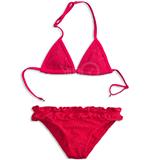 KNOT SO BAD Dievčenské plavky ČIPKA ružové neon Veľkosť: 92