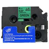 Páska do tlačiarni BROTHER Kompatibilná páska s TZ-711 / TZe-711, 6mm x 8m, čierna tlač zelený podklad