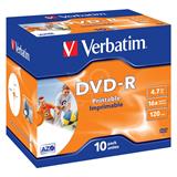 VERBATIM DVD+R 4,7 GB 16x 10 PACK PRINTABLE