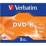 VERBATIM DVD+R 4,7 GB 16x 5Pack