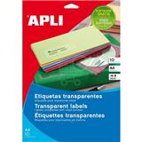 AGIPA Etikety polyesterové priehľadné 210x297mm APLI A4 inkjet 10 hárkov