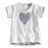 PEBBLESTONE Dojčenské dievčenské tričko SRDCE biele