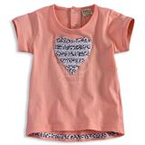 PEBBLESTONE Dojčenské dievčenské tričko SRDCE marhuľové