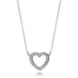 PANDORA Strieborný náhrdelník Milujúci srdce 590534CZ-45