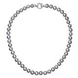 EVOLUTION GROUP Perlový náhrdelník z pravých riečnych perál šedý 22028.3