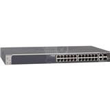 NETGEAR GS728TX ProSAFE S3300 28-port Gigabit Stackable Smart Switch, 24x RJ45, 2x 10GbE SFP plus GS728TX-100NES