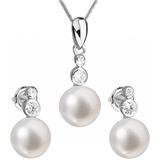 EVOLUTION GROUP Súprava strieborných šperkov s pravými perlami Pavona 29035.1 náušnice, retiazka, prívesok striebro 925/1000