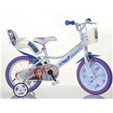 Bicykel DINO BIKES - Detský 16" 164RF3 so sedačkou pre bábiku a košíkom licenciou Frozen 2