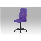 Stolička kancelárska AUTRONIC kancelárska stolička fialový MESH plus ekokoža, výšk. nast., kríž plast čierny
