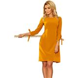 NUMOCO Dámske šaty 195-6, žlutá-oranžová, S