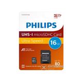 PHILIPS MicroSDHC Card 16 GB Class 10 UHS-I U1 incl. Adapter, FM16MP45B/00-512521