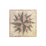 DIVERO mramorová mozaika kompas - 120 x 120 cm