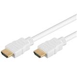 PREMIUMCORD HDMI High Speed plus Ethernet kabel,bílý, zlacené konektory, 15m, kphdme15w