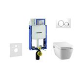 GEBERIT Kombifix - Súprava predstenovej inštalácie, sprchovacej toalety a sedadla Tece, tlačidla Sigma20, Rimless, SoftClose, biela/chróm