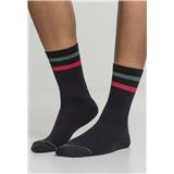 URBAN CLASSICS 3-Tone College Socks 2 Pack black/green/red 47-50