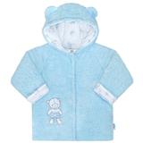 NEW BABY Zimný kabátik Nice Bear modrý 80 9-12m Modrá