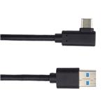 PREMIUMCORD Kabel USB typ C/M zahnutý konektor 90° - 3.0 A/M, 1m ku31cz1bk