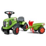 Odrážadlo FALK Odstrkovadlo traktor Claas zelené s volantem a valníkem