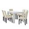 EN CASA Elegantný dubový jedálenský stôl HTFU-1404 - 140 x 90 cm - so 6 stoličkami HTMY-9704