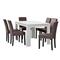 EN CASA Elegantný dubový jedálenský stôl HTFU-1404 - 140 x 90 cm - so 6 stoličkami HTMY-9705