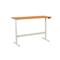 MANUTAN Výškovo nastaviteľný kancelársky stôl Manutan, 180 x 80 62,5 - 127,5 cm, rovné vyhotovenie, ABS 2 mm, buk