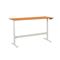 MANUTAN Výškovo nastaviteľný kancelársky stôl Manutan, 200 x 80 62,5 - 127,5 cm, rovné vyhotovenie, ABS 2 mm, buk