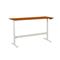 MANUTAN Výškovo nastaviteľný kancelársky stôl Manutan, 200 x 80 62,5 - 127,5 cm, rovné vyhotovenie, ABS 2 mm, čerešňa