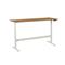MANUTAN Výškovo nastaviteľný kancelársky stôl Manutan, 200 x 80 62,5 - 127,5 cm, rovné vyhotovenie, ABS 2 mm, orech