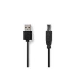 NEDIS CCGT60100BK20 - USB 2.0 kabel Zástrčka A USB-B 2 m Černá barva