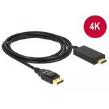 DELOCK Kabel Displayport 1.2 samec > High Speed HDMI-A pasivní 4K 2 m černý