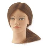 SIBEL Cvičná hlava dámska s prírodnými vlasmi ANNA - blond 25-50 cm 0040801 plus ZADARMO