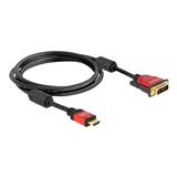 DELOCK - Video kabel - jeden spoj - HDMI / DVI - M do DVI-D - 1.8